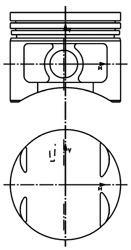 Piston 40015610 KOLBENSCHMIDT - Arbore cotit, angrenare
