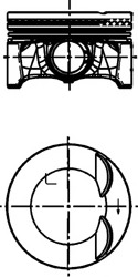Piston 40247600 KOLBENSCHMIDT - Ansamblu piston