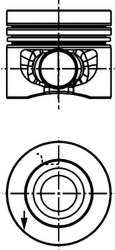 Piston 40558600 KOLBENSCHMIDT - Arbore cotit, angrenare Piston 40558600 KOLBENSCHMIDT - Arbore cotit, angrenare