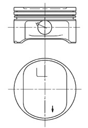 Piston 90352600 KOLBENSCHMIDT - Arbore cotit, angrenare Piston 90352600 KOLBENSCHMIDT - Arbore cotit, angrenare