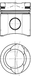 Piston 90584600 KOLBENSCHMIDT - Ansamblu piston Piston 90584600 KOLBENSCHMIDT - Ansamblu piston