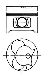 Piston 91372600 KOLBENSCHMIDT - Ansamblu piston