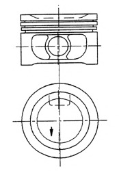 Piston 94351700 KOLBENSCHMIDT - Arbore cotit, angrenare Piston 94351700 KOLBENSCHMIDT - Arbore cotit, angrenare