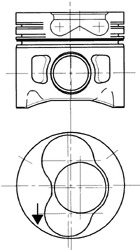 Piston 94429700 KOLBENSCHMIDT - Ansamblu piston