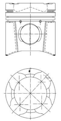 Piston 94846600 KOLBENSCHMIDT - Arbore cotit, angrenare Piston 94846600 KOLBENSCHMIDT - Arbore cotit, angrenare