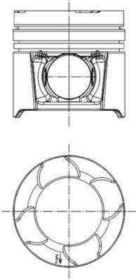 Piston 97460610 KOLBENSCHMIDT - Arbore cotit, angrenare