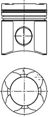 Piston 99330600 KOLBENSCHMIDT - Arbore cotit, angrenare Piston 99330600 KOLBENSCHMIDT - Arbore cotit, angrenare