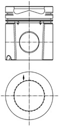 Piston 99437600 KOLBENSCHMIDT - Arbore cotit, angrenare