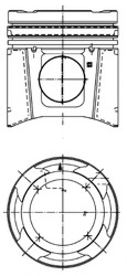 Piston 99703600 KOLBENSCHMIDT - Arbore cotit, angrenare