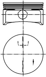 Piston 99741601 KOLBENSCHMIDT - Arbore cotit, angrenare