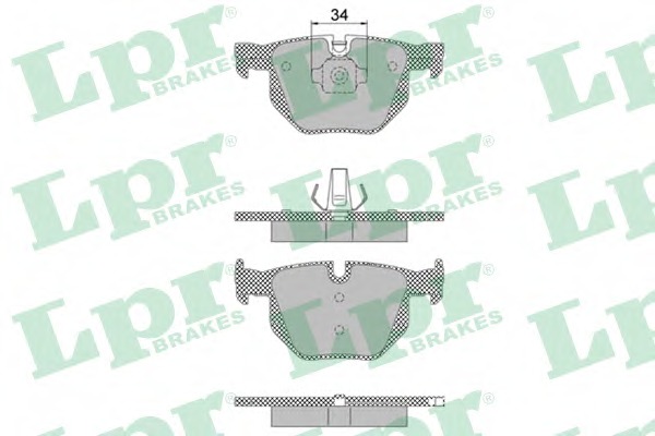 set placute frana,frana disc 05P1472 LPR - Set placute frana