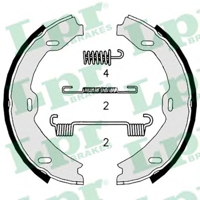 Set saboti frana, frana de mana 08880 LPR - Frana de mana