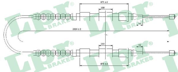 Cablu, frana de parcare C0175B LPR - Maneta/ cablu Cablu, frana de parcare C0175B LPR - Maneta/ cablu