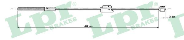 Cablu, frana de parcare C0248B LPR - Maneta/ cablu