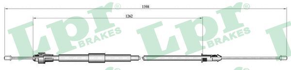Cablu, frana de parcare C0466B LPR - Maneta/ cablu Cablu, frana de parcare C0466B LPR - Maneta/ cablu