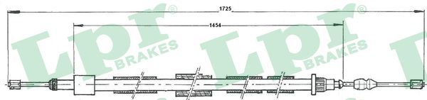 Cablu, frana de parcare C0615B LPR - Maneta/ cablu Cablu, frana de parcare C0615B LPR - Maneta/ cablu