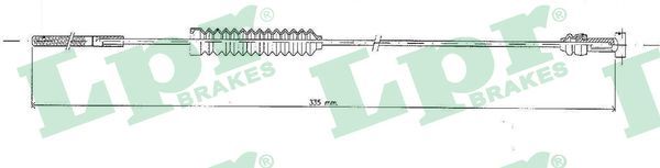 Cablu, frana de parcare C0850B LPR - Maneta/ cablu Cablu, frana de parcare C0850B LPR - Maneta/ cablu