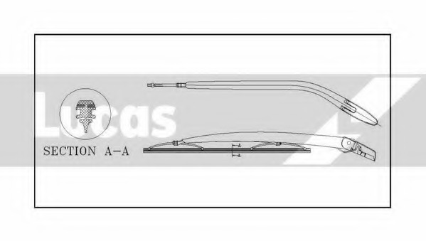 lamela stergator LLWCR16B LUCAS ELECTRICAL - Stergator de parbriz lamela stergator LLWCR16B LUCAS ELECTRICAL - Stergator de parbriz