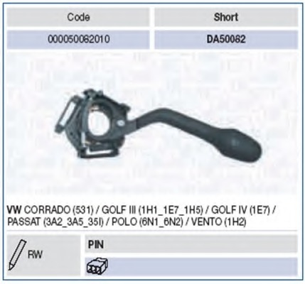 Comutator coloana directie 000050082010 MAGNETI MARELLI - Intrerupatoare / relee / control