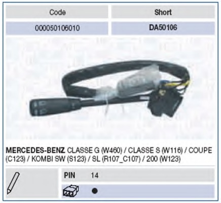 Comutator coloana directie 000050106010 MAGNETI MARELLI - Intrerupatoare / relee / control