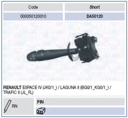 Comutator coloana directie 000050120010 MAGNETI MARELLI - Intrerupatoare / relee / control Comutator coloana directie 000050120010 MAGNETI MARELLI - Intrerupatoare / relee / control