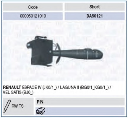 Comutator coloana directie 000050121010 MAGNETI MARELLI - Intrerupatoare / relee / control Comutator coloana directie 000050121010 MAGNETI MARELLI - Intrerupatoare / relee / control