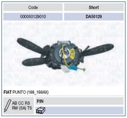 Comutator coloana directie 000050129010 MAGNETI MARELLI - Intrerupatoare / relee / control Comutator coloana directie 000050129010 MAGNETI MARELLI - Intrerupatoare / relee / control