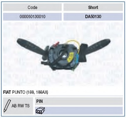 Comutator coloana directie 000050130010 MAGNETI MARELLI - Intrerupatoare / relee / control Comutator coloana directie 000050130010 MAGNETI MARELLI - Intrerupatoare / relee / control