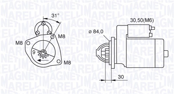 starter 063521093070 MAGNETI MARELLI - Demaror / electromotor