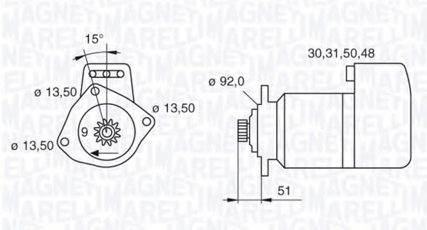 starter 063524160020 MAGNETI MARELLI - Demaror / electromotor starter 063524160020 MAGNETI MARELLI - Demaror / electromotor