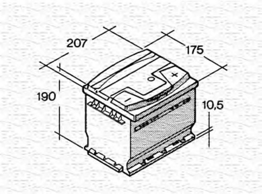 Baterie de pornire 067143640003 MAGNETI MARELLI - Acumulator