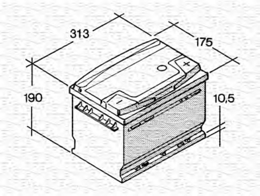 Baterie de pornire 067154240003 MAGNETI MARELLI - Acumulator