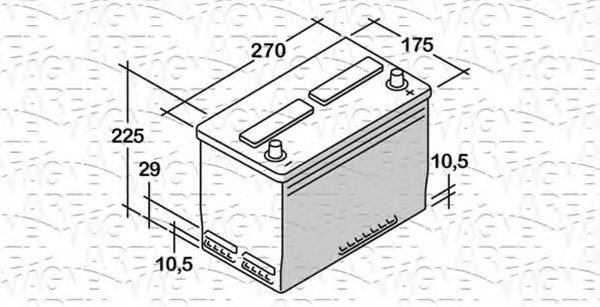 Baterie de pornire 068070054010 MAGNETI MARELLI - Acumulator