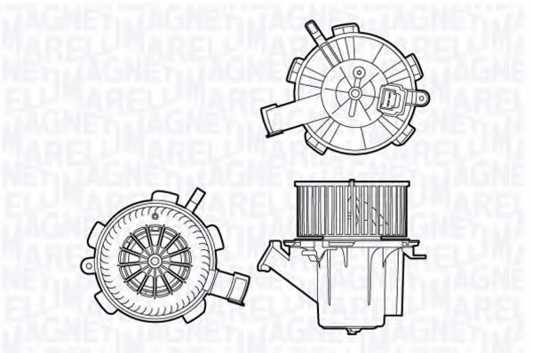Electromotor, ventilatie interioara 069412706010 MAGNETI MARELLI - Motor ventilator/piese
