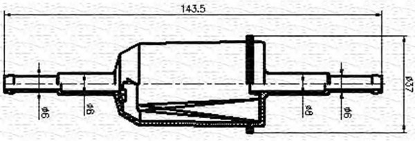 filtru combustibil 213908051100 MAGNETI MARELLI - Filtru combustibil/carcasa filtru combustibil 213908051100 MAGNETI MARELLI - Filtru combustibil/carcasa