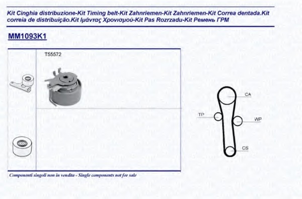 Set curea de distributie 341310931101 MAGNETI MARELLI - Kit distributie / curea distributie