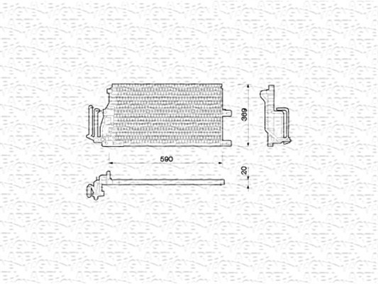 Condensator, climatizare 350203210000 MAGNETI MARELLI - Radiator clima Condensator, climatizare 350203210000 MAGNETI MARELLI - Radiator clima