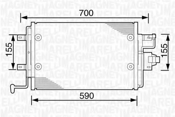 Condensator, climatizare 350203238000 MAGNETI MARELLI - Radiator clima Condensator, climatizare 350203238000 MAGNETI MARELLI - Radiator clima