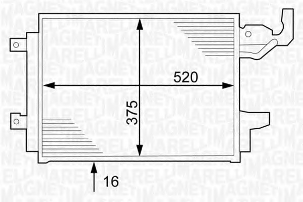 Condensator, climatizare 350203241000 MAGNETI MARELLI - Radiator clima Condensator, climatizare 350203241000 MAGNETI MARELLI - Radiator clima