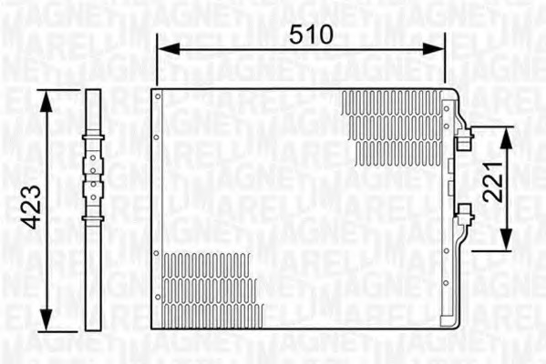 Condensator, climatizare 350203499000 MAGNETI MARELLI - Radiator clima Condensator, climatizare 350203499000 MAGNETI MARELLI - Radiator clima