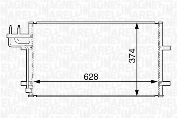 Condensator, climatizare 350203601000 MAGNETI MARELLI - Radiator clima Condensator, climatizare 350203601000 MAGNETI MARELLI - Radiator clima