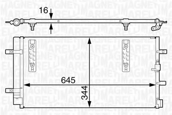 Condensator, climatizare 350203632000 MAGNETI MARELLI - Radiator clima Condensator, climatizare 350203632000 MAGNETI MARELLI - Radiator clima