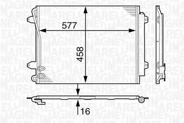 Condensator, climatizare 350203634000 MAGNETI MARELLI - Radiator clima Condensator, climatizare 350203634000 MAGNETI MARELLI - Radiator clima