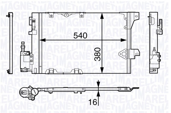 Condensator, climatizare 350203703000 MAGNETI MARELLI - Radiator clima Condensator, climatizare 350203703000 MAGNETI MARELLI - Radiator clima