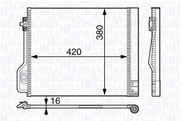 Condensator, climatizare 350203711000 MAGNETI MARELLI - Radiator clima Condensator, climatizare 350203711000 MAGNETI MARELLI - Radiator clima