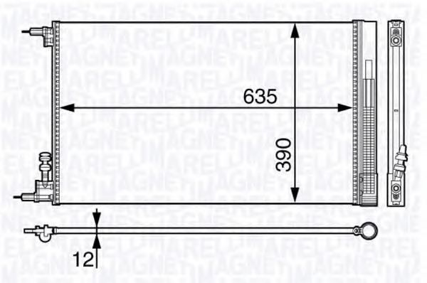 Condensator, climatizare 350203713000 MAGNETI MARELLI - Radiator clima Condensator, climatizare 350203713000 MAGNETI MARELLI - Radiator clima