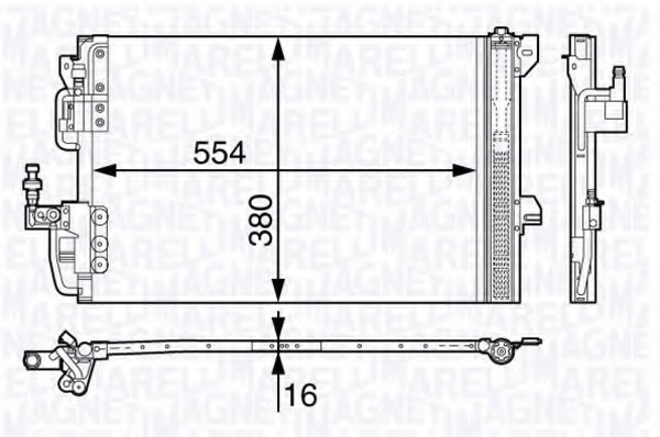 Condensator, climatizare 350203726000 MAGNETI MARELLI - Radiator clima Condensator, climatizare 350203726000 MAGNETI MARELLI - Radiator clima