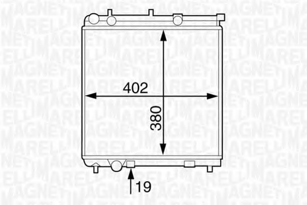 Radiator, racire motor 350213125800 MAGNETI MARELLI - Radiator apa/piese Radiator, racire motor 350213125800 MAGNETI MARELLI - Radiator apa/piese