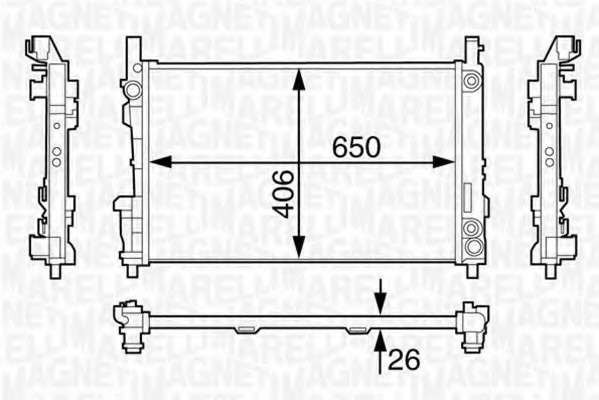 Radiator, racire motor 350213126700 MAGNETI MARELLI - Radiator apa/piese Radiator, racire motor 350213126700 MAGNETI MARELLI - Radiator apa/piese