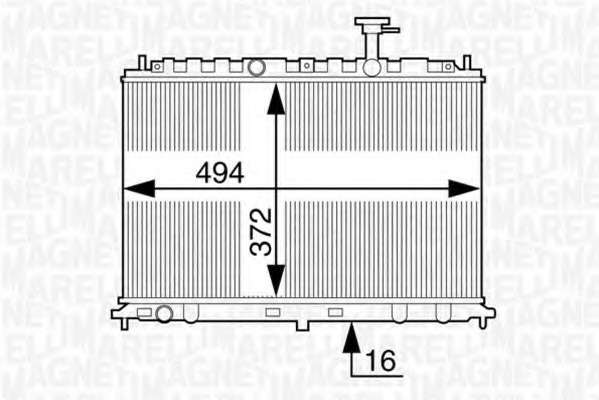 Radiator, racire motor 350213128300 MAGNETI MARELLI - Radiator apa/piese Radiator, racire motor 350213128300 MAGNETI MARELLI - Radiator apa/piese